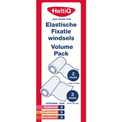 Clearance Elastische Fixatiewindsels Volume Pack 2 stuks: 4m x 4cm + 3 stuks: 4m x 6cm 5 stuks Verbandmiddelen