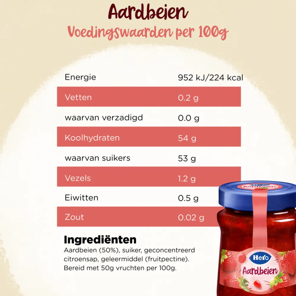 Jam Aardbeien 600 gr^Hero Clearance