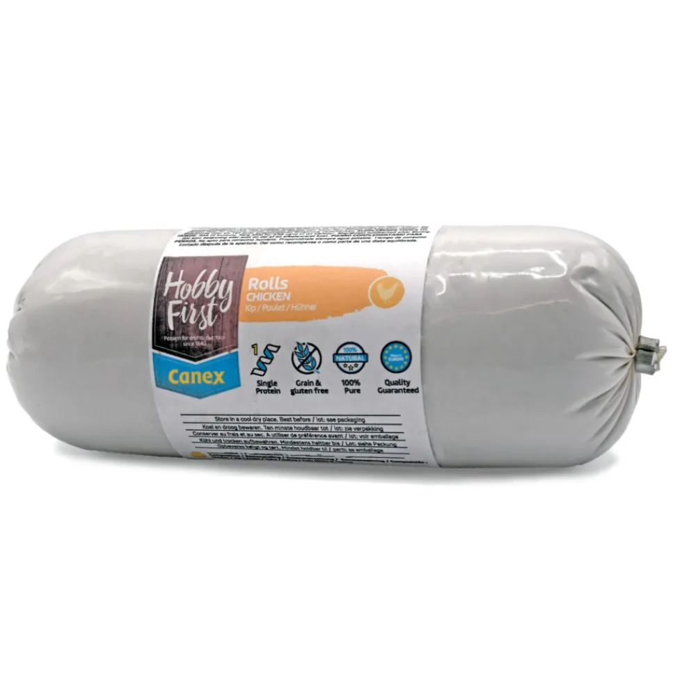 Snacks<HobbyFirst Canex High Protein Roll Kip 400 gr