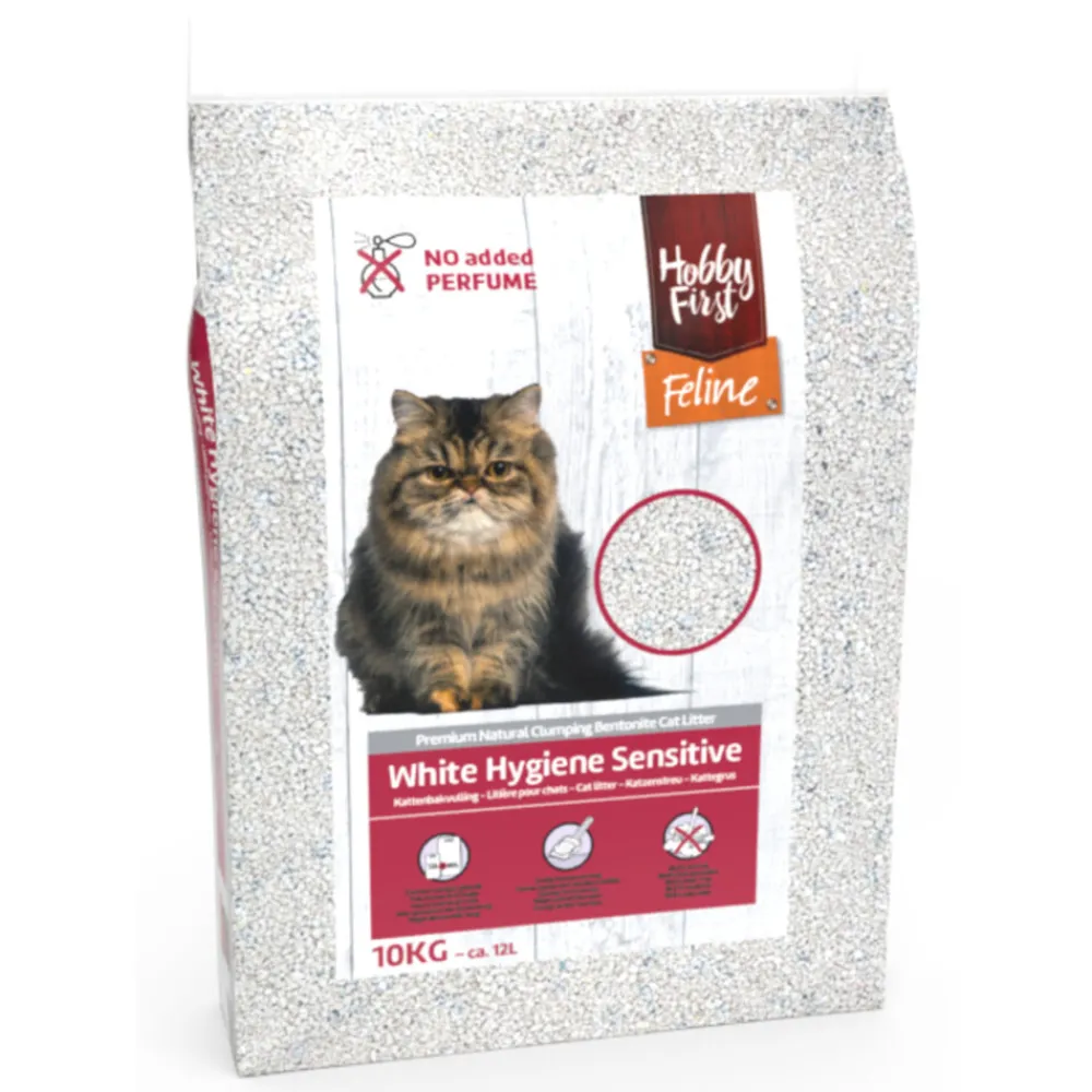 Hygiene Sensitive Wit zonder Parfum 12 liter^HobbyFirst Feline Online