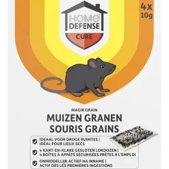 Muizen Granen Alfachloralose Kant-en-Klare Lokdoos Magik Grain 4 stuks^Home Defense Clearance