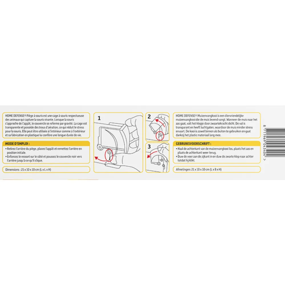 Ongediertebestrijding<Home Defense Muizenvangkooi Kunststof