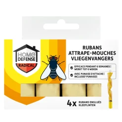 Ongediertebestrijding<Home Defense Vliegenvangers Kleeflintens 4 stuks