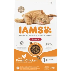 Kattenvoer<IAMS Kat Adult Indoor Kip 3 kg