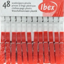 Wasknijpers Plastic 48 stuks^Ibex Best