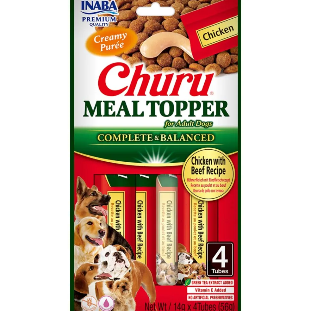 Sale Churu Meal Topper Hondenvoer Chicken & Beef 4 x 14 gr Hondenvoer