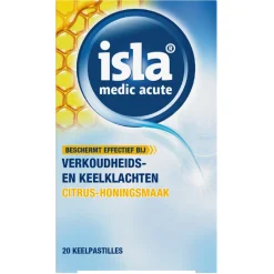 Luchtwegen & Keel<Isla Medic Acute Citrus-Honingsmaak 20 tabletten