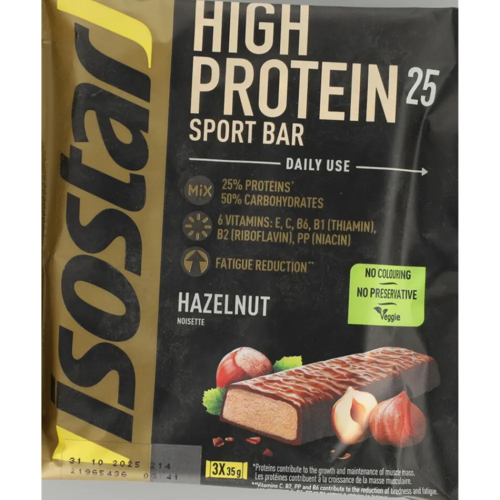 Snacks & Tussendoortjes<Isostar High Protein 25 Hazelnoot 3-Pack 105 gr