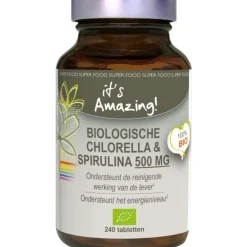 Best It's Amazing Biologische Chlorella & Spirulina 500 mg 240 tabletten Weerstand & Energie|Organen