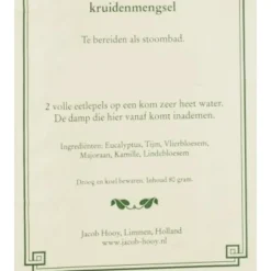 Luchtwegen & Keel<Jacob Hooy Stoombad Kruidenmengsel 80 gr