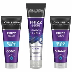 Haarverzorging|Conditioner<John Frieda Frizz Ease Dream Curls - Shampoo 1x 250 ml & Conditioner 1x 250 ml & Curl Defining Créme 1x 150 ml - Pakket