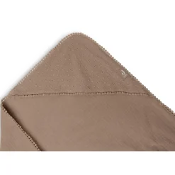 Baby Badcape Embroidery Biscuit Bruin 75 x 75 cm^Jollein