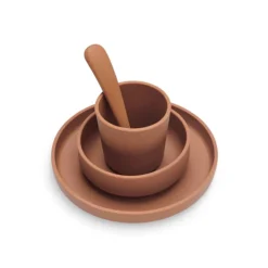 Dinerset Siliconen Caramel 4-delig^Jollein