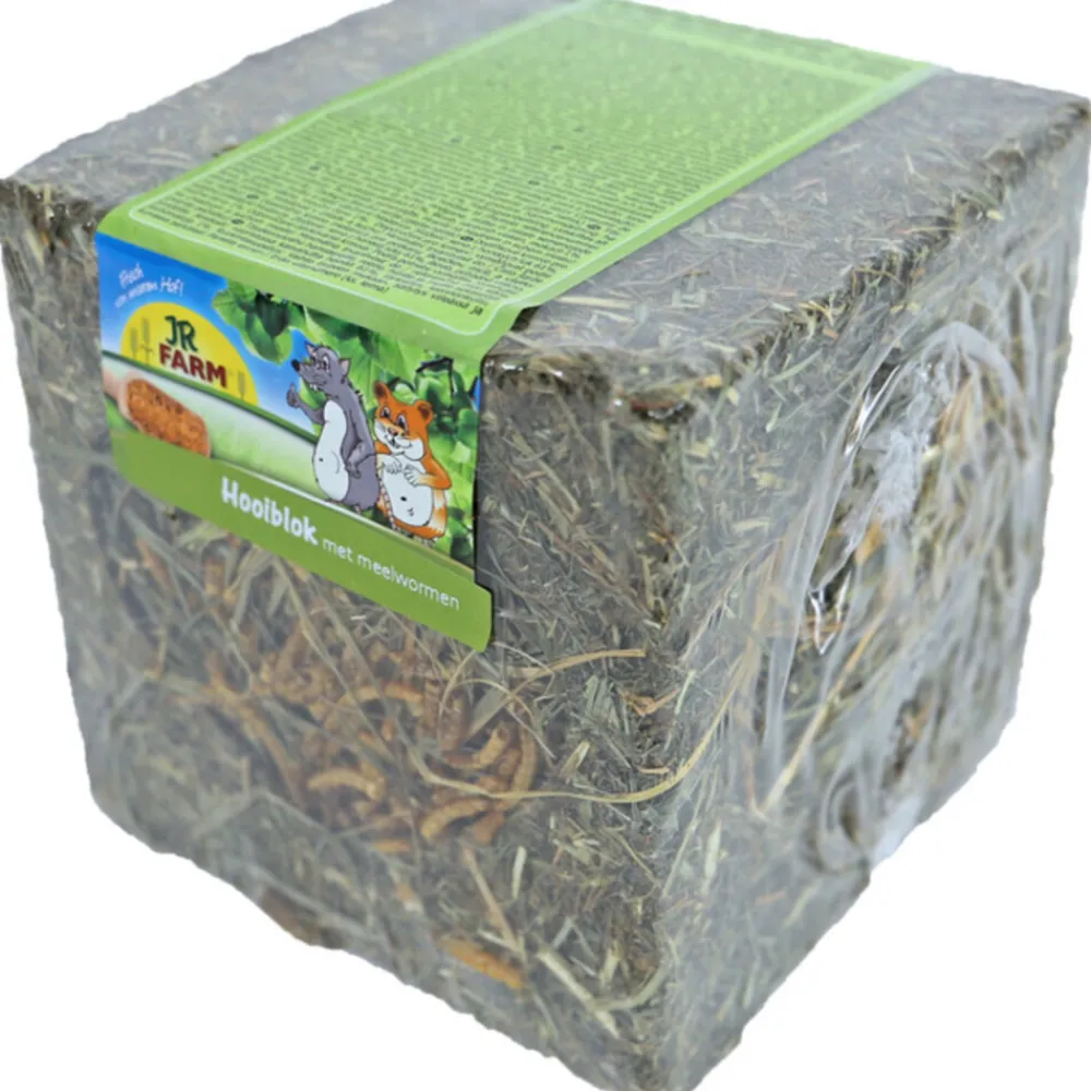 Outlet Hooiblok met Meelwormen 125 gr Droogvoer & Zaden