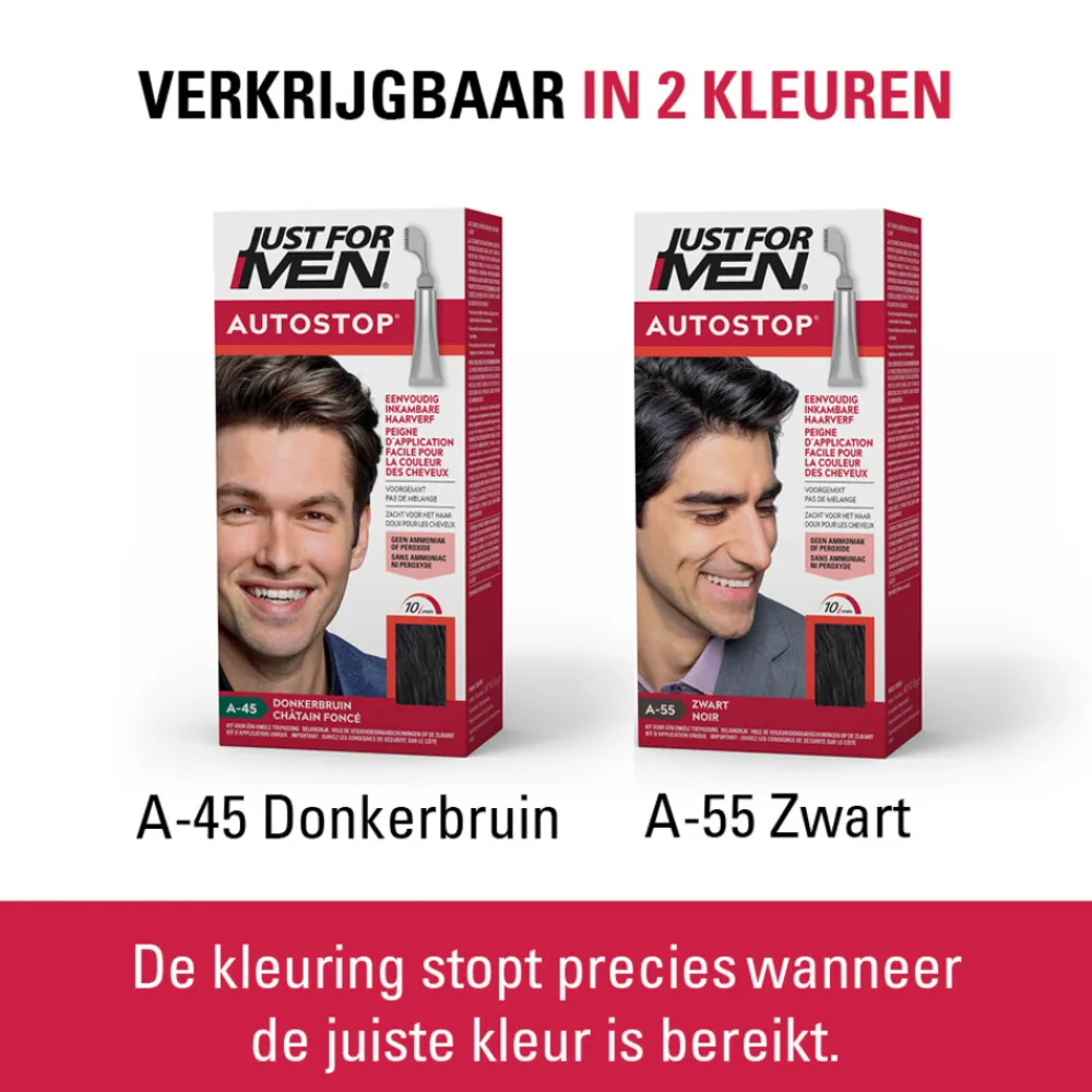 Autostop Haarverf Donkerbruin A45 35 gr^Just for Men New