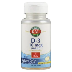 Clearance Vitamine D3 10mcg 100 softgels Vitaminen