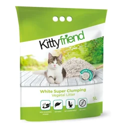 Kattenbakvulling Vegetal White Super Clumping Litter 5 liter^Kitty Friend Online