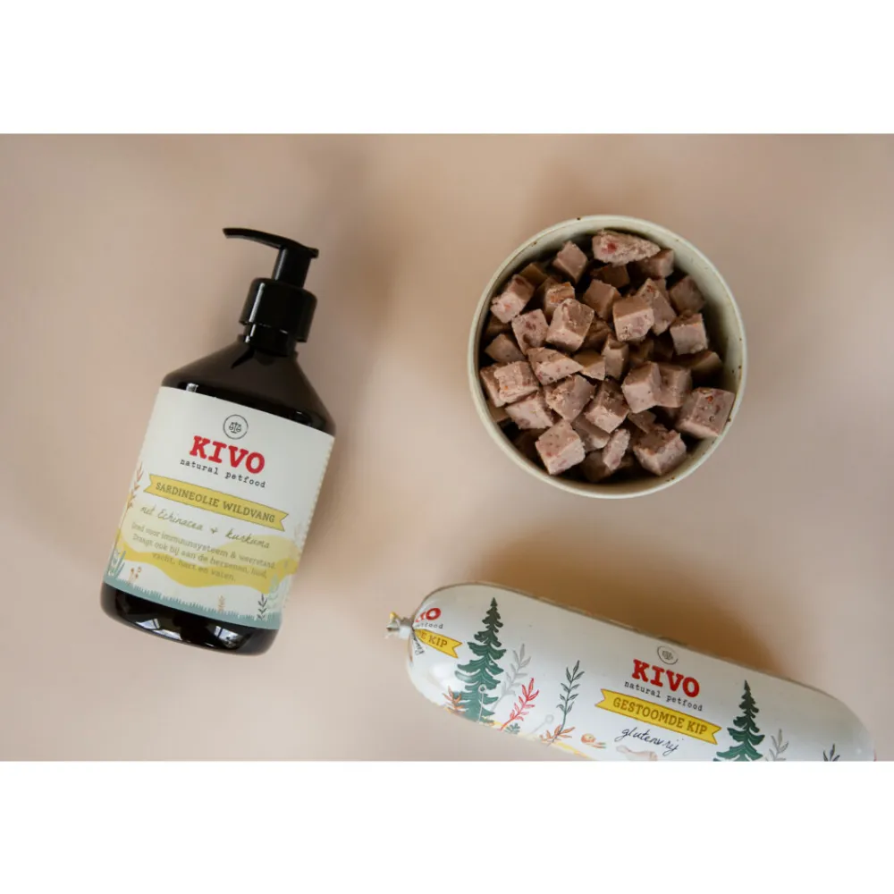 Hondenvoer<Kivo Gestoomde Kip 600 gr