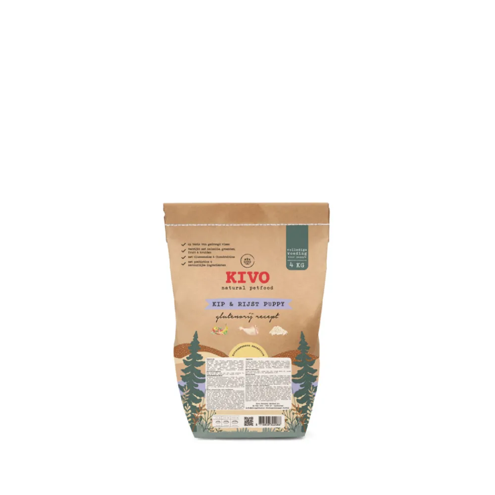 Kip & Rijst Puppy Glutenvrij 4 kg^Kivo