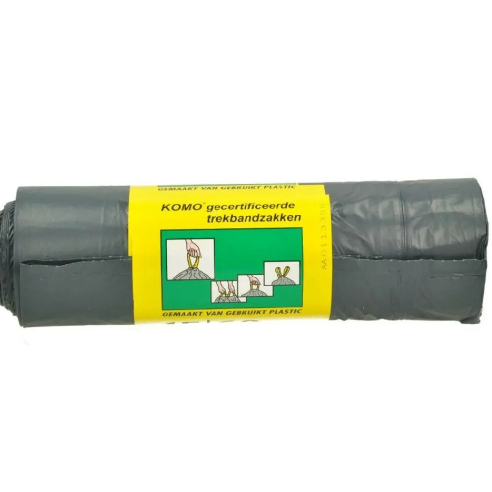 Vuilniszakken Trekband 60L 15 stuks^Komo Best