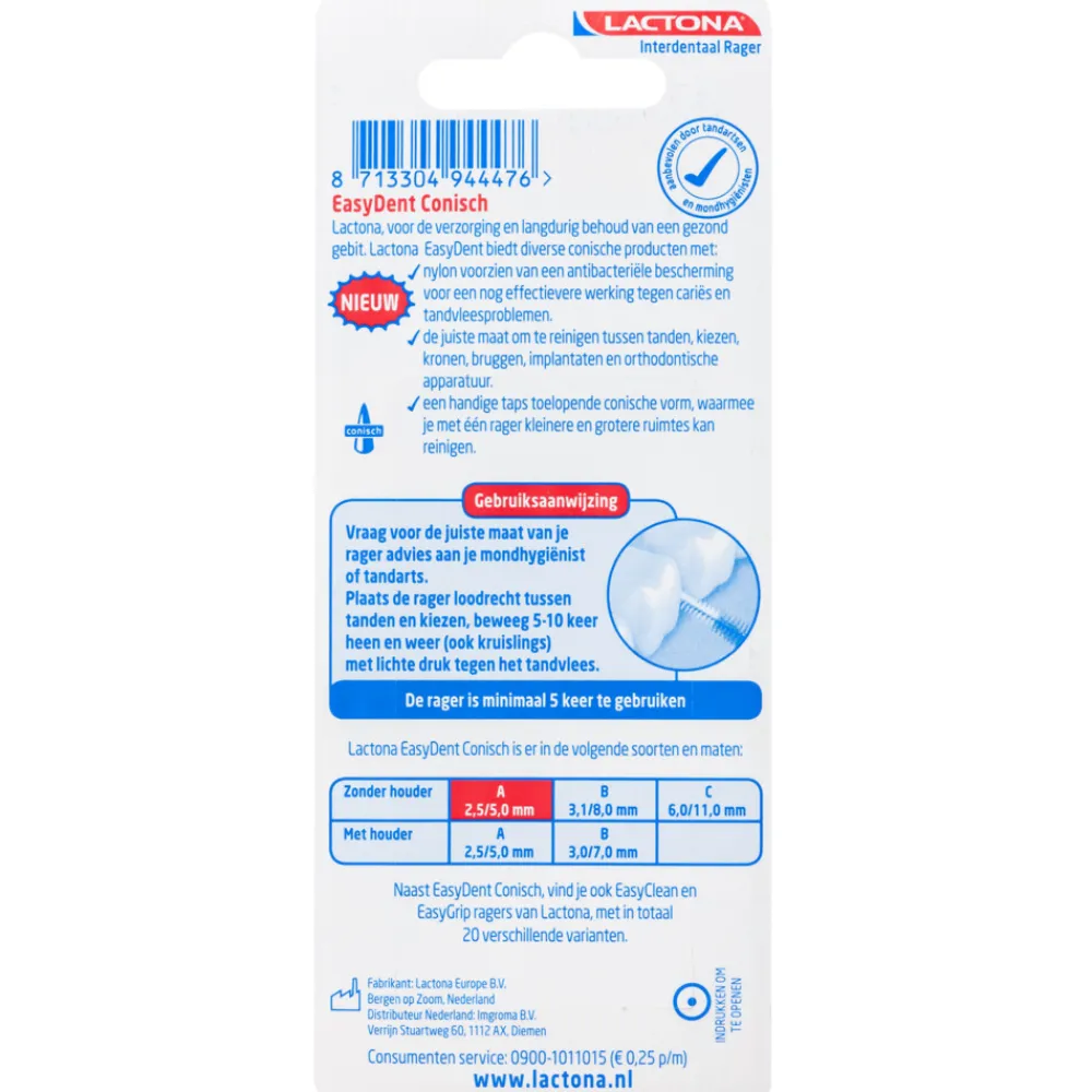 Flossen & Ragen<Lactona EasyDent Ragers A Goud Conichs 2.5 - 5 mm 8 stuks