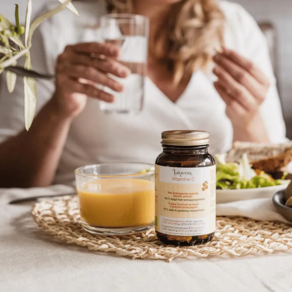 Vitaminen<Laveen Vitamine C Acerola Biologisch 60 capsules