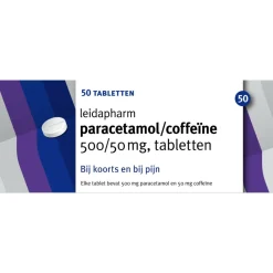Pijnstillend<Leidapharm Paracetamol / Coffeine 500 mg / 50 mg 50 tabletten