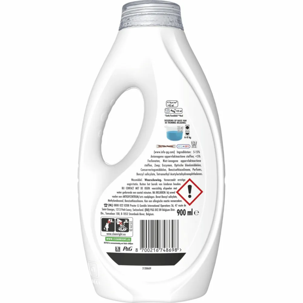 Wasmiddel<Lenor Vloeibaar Wasmiddel Zeebries 20 Wasbeurten 900 ml