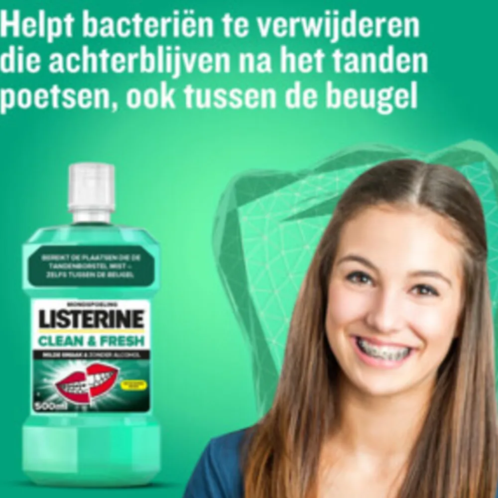 Spoelen & Poetsen<Listerine Mondwater Clean & Fresh zonder Alcohol 500 ml