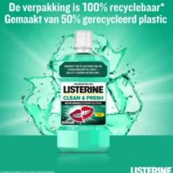 Spoelen & Poetsen<Listerine Mondwater Clean & Fresh zonder Alcohol 500 ml