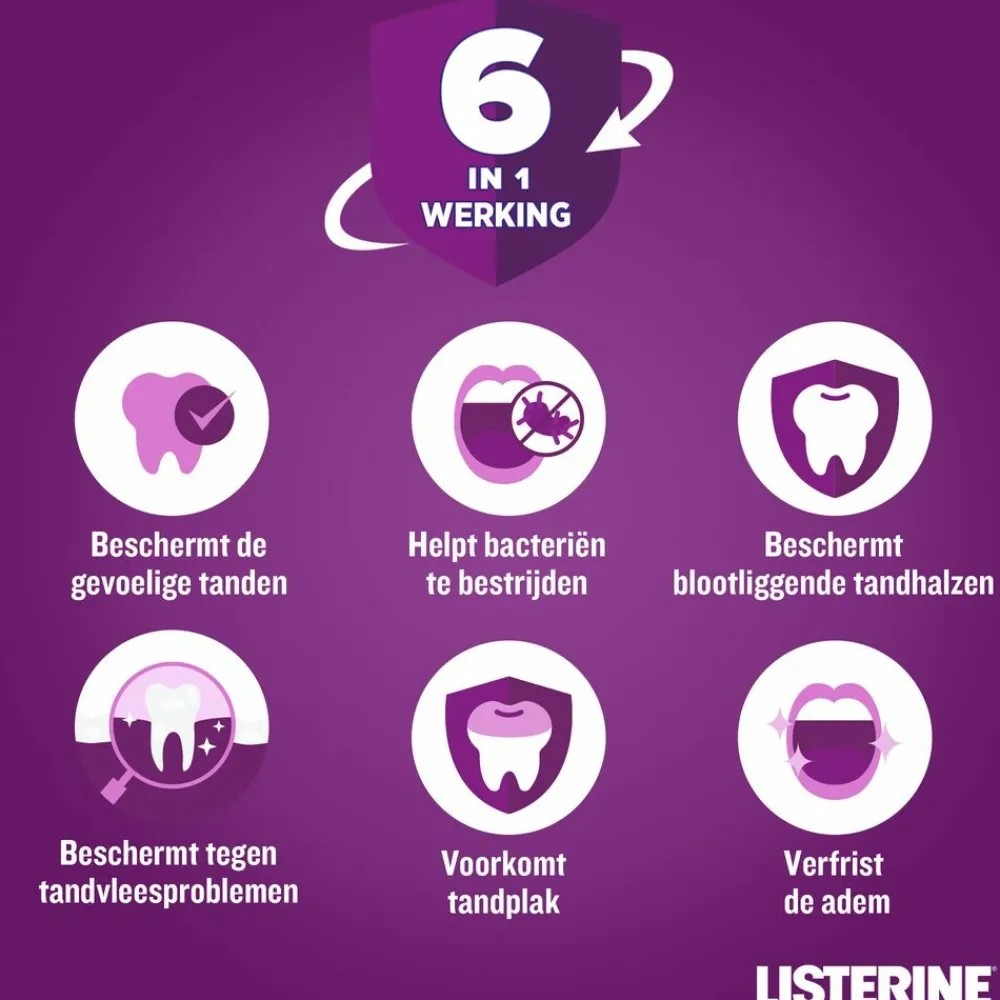 Spoelen & Poetsen<Listerine Mondwater Total Care Tandbescherming 500 ml