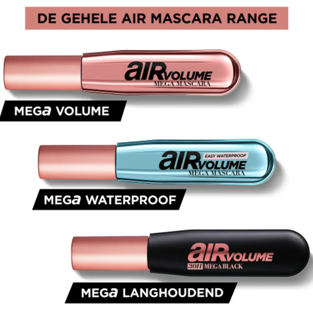 Hot L'Oréal Air Volume Mega 30H Mascara Extra Zwart Mascara