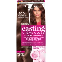 Haarkleuring<LOréal L'Oréal Casting Crème Gloss Semi-Permanente Haarkleuring 500 Lichtbruin