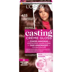 New L'Oréal Casting Crème Gloss Semi-Permanente Haarkleuring 415 As Middenbruin Haarkleuring
