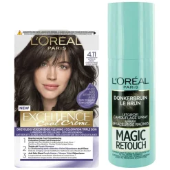Outlet L'Oréal Cool Cream - Bruin + Uitgroeispray Pakket Haarkleuring