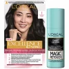Hot L'Oréal Excellence Creme 1 Zwart + Magic Retouch Uitgroeispray Zwart 75 ml Pakket Haarkleuring