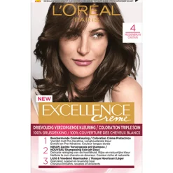 Best L'Oréal Excellence Crème Permanente Crèmekleuring 4 Middenbruin Haarkleuring