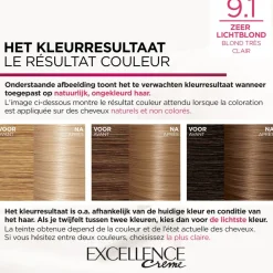 Haarkleuring<LOréal L'Oréal Excellence Crème Permanente Crèmekleuring 9.1 Zeer Licht Asblond