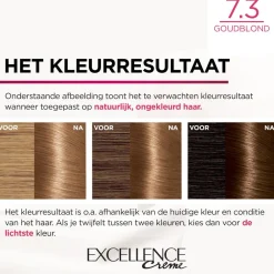 L'Oréal Excellence Crème Permanente Crèmekleuring 7.3 Goud Middenblond^LOréal