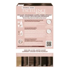 Haarkleuring<LOréal L'Oréal Excellence Crème Universal Nudes Permanente Haarkleuring 5U Universeel Lichtbruin