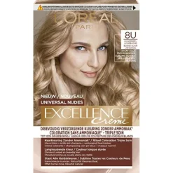 L'Oréal Excellence Crème Universal Nudes Permanente Haarkleuring 8U Universeel Lichtblond^LOréal