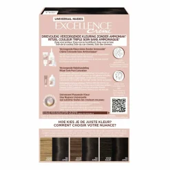 L'Oréal Excellence Crème Universal Nudes Permanente Haarkleuring 2U Universeel Zeer Donkerbruin Haarkleuring