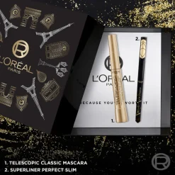 Sale L'Oréal Geschenkset Telescopic Classic Mascara & Superliner Perfect Slim Zwart 2 stuks Geschenksets|Eyeliner