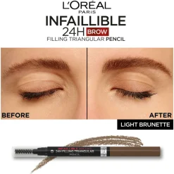 Wenkbrauwpotlood<LOréal L'Oréal 24H Brow Filling Triangular Pencil 5.0 Light Brunette 1 ml