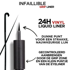 L'Oréal Infaillible Grip 24H Vinyl Liquid Eyeliner Zwart 3 ml^LOréal New