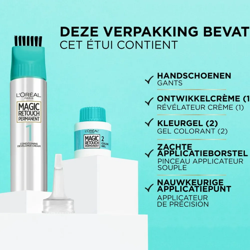 Haarkleuring<LOréal L'Oréal Magic Retouch Permanent 4 Middenbruin 95 gr