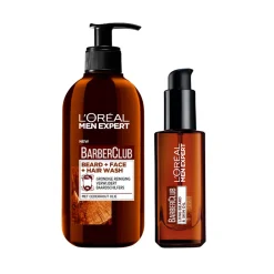 Hot L'Oréal Men Expert BarberClub - Baardolie 1x 30 ml & 3-in-1 Face Wash 1x 200 ml - Pakket Heren Scheren & Ontharen|Reiniging