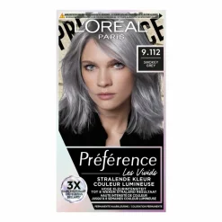 Online L'Oréal Preference Vivids Permanente Haarkleuring 9.112 Smokey Grey Haarkleuring