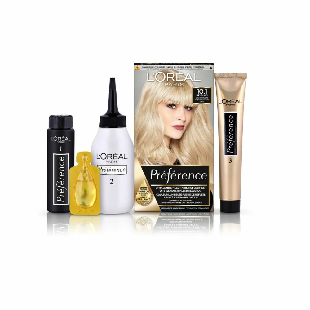 L'Oréal Préférence Cool Blondes Permanente Haarkleuring 10.1 Extra Licht Asblond Haarkleuring