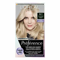 L'Oréal Préférence Cool Blondes Permanente Haarkleuring 8.1 Licht Asblond Haarkleuring